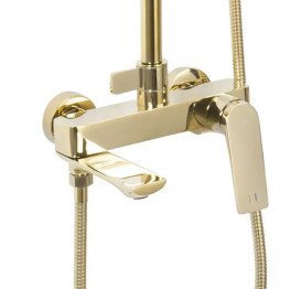 Душова стійка для ванни Rea Avalon із змішувачем золото REA-P8812
