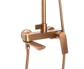 Душова стійка для ванни Rea Avalon із змішувачем матова мідь REA-P2418