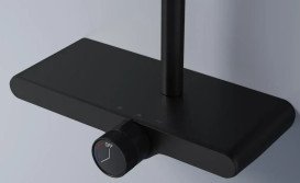 Душова стійка для ванни Rea Bari із змішувачем чорний REA-P0891