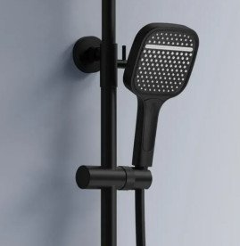Душова стійка для ванни Rea Bari із змішувачем чорний REA-P0891