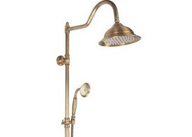 Душова стійка для ванни Rea Bergamo із змішувачем бронза REA-P5002