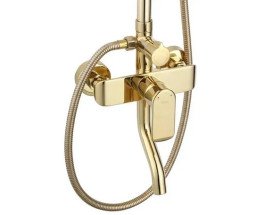 Душова стійка для ванни Rea Bloom із змішувачем золото REA-P9528