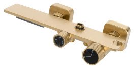 Душова стійка для ванни Rea Helix із змішувачем матове золото REA-P6621