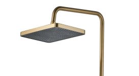 Душова стійка для ванни Rea Helix із змішувачем матове золото REA-P6621