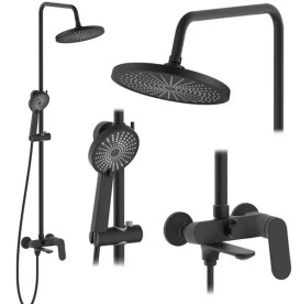 Душова стійка для ванни Rea Marco із змішувачем чорний REA-P8545