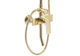 Душевая стойка для ванны Rea Maximus со смесителем золото REA-P2410