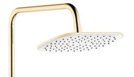 Душевая стойка для ванны Rea Melia со смесителем белый/золото REA-P2406