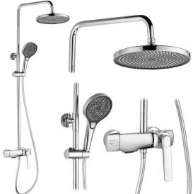 Душова стійка для ванни Rea Rebel із змішувачем хром REA-P2415