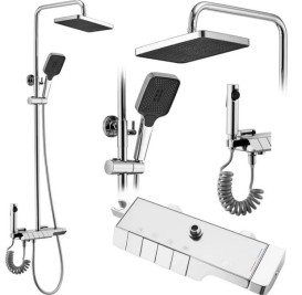 Душевая стойка для ванны Rea Rob с термостатом хром REA-P6626