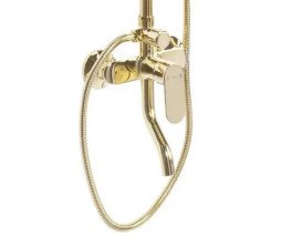 Душевая стойка для ванны Rea Salton со смесителем золото REA-P2407