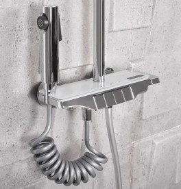 Душова стійка для ванни Rea Savio з термостатом хром REA-P8544