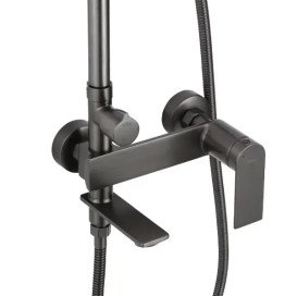 Душова стійка для ванни Rea Storm із змішувачем графіт REA-P9534