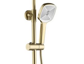 Душевая стойка для ванны Rea Storm со смесителем матовое золото REA-P9536