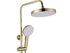 Душова стійка для ванни Rea Veneta із змішувачем золото REA-P7842