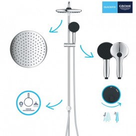 Душевая стойка Grohe QuickFix Vitalio Start 250 с верхним и ручным душем хром 26989001