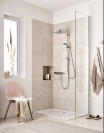 Душевая стойка Grohe Vitalio Start 250 Cube с верхним и ручным душем хром 26698000