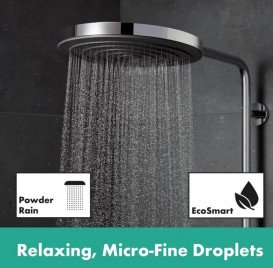 Душова стійка Hansgrohe Pulsify S Puro Showerpipe 260 1jet EcoSmart з термостатом хром 24232000