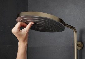 Душевая стойка Hansgrohe Pulsify S Puro Showerpipe 260 1jet с термостатом бронза 24236140