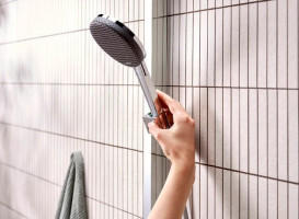 Душова стійка Hansgrohe Raindance Alive Q 34х21 см 1jet з термостатом ShowerSelect Comfort хром 24580000