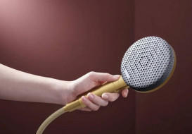 Душова стійка Hansgrohe Raindance Alive Q 34х21 см 1jet EcoSmart із термостатом ShowerSelect Comfort бронза 24581140