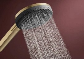 Душова стійка Hansgrohe Raindance Alive S 300 1jet EcoSmart з термостатом ShowerSelect Comfort бронза 24583140