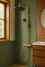 Душевая стойка Hansgrohe Raindance Alive S Puro 300 1jet с термостатом золото 24592990