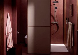Душевая стойка Hansgrohe Raindance Alive S Puro 300 1jet EcoSmart с термостатом черный матовый хром 24593340