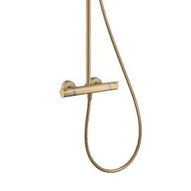 Душевая стойка Hansgrohe Raindance S 240 1jet EcoSmart+ с термостатом бронза 28825140