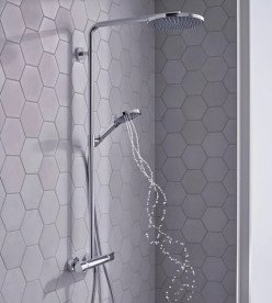 Душова стійка Hansgrohe Raindance S 240 1jet EcoSmart з термостатом хром 28823000
