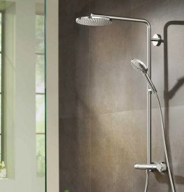 Душова стійка Hansgrohe Raindance S 240 1jet EcoSmart з термостатом хром 28823000