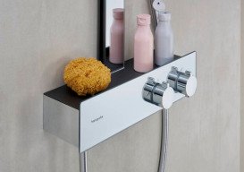 Душова стійка Hansgrohe Rainfinity Showerpipe 250 1jet EcoSmart з термостатом хром 28742000