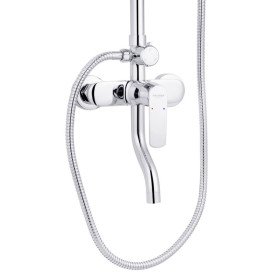 Душевая стойка Kroner KRP Armada-C064Q со смесителем и душевым гарнитуром хром CV024339