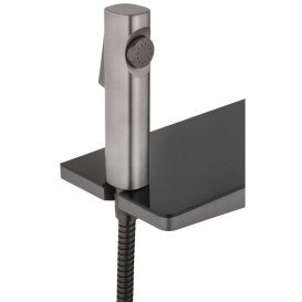 Душова стійка Kroner KRP Armada-GRP066 із змішувачем та душовим гарнітуром графіт CV033880