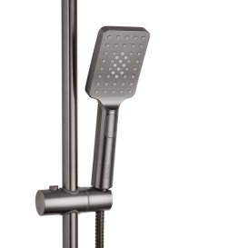 Душова стійка Kroner KRP Armada-GRP066 із змішувачем та душовим гарнітуром графіт CV033880