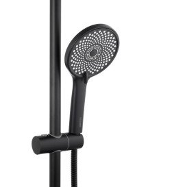Душевая стойка Kroner KRP Armada-SCH065 со смесителем и душевым гарнитуром хром/черный CV033878