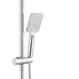 Душевая стойка Kroner KRP Armada-W066 со смесителем и душевым гарнитуром хром/белый CV033879