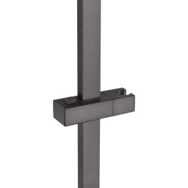 Душевая стойка Kroner KRP Edelstahl Kubus-PVD063 со смесителем и душевым гарнитуром нержавеющая сталь графит CV035906