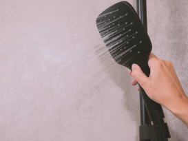 Душевая стойка Ravak 10° Free со смесителем и душевым набором матовый черный X070643