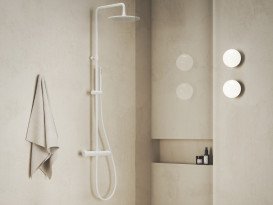 Душевая стойка Ravak Espirit с термостатическим смесителем белый матовый X070495