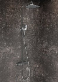 Душова стійка Ravak Flat з термостатичним змішувачем хром X070442