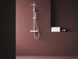 Душевая стойка Ravak Spring с термостатическим смесителем белый матовый X070579