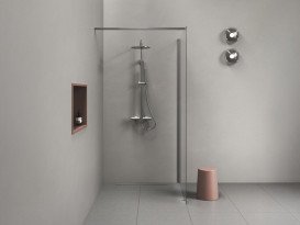 Душевая стойка Ravak Spring SG 098 со смесителем и душевым набором глянцевый хром X070540