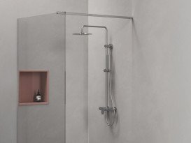 Душевая стойка Ravak Spring SG 098 со смесителем и душевым набором глянцевый хром X070540