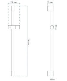 Душевая стойка Rea 70 см металл матовое золото REA-P6500
