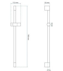 Душевая стойка Rea 70 см металл золото REA-P5981