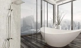 Душевая стойка Rea Milan с термостатом хром REA-P0222