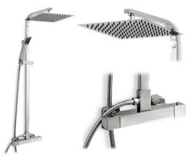 Душевая стойка Rea Milan с термостатом хром REA-P0222