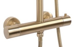 Душова стійка Rea Vincent із термостатом матове золото REA-P6602