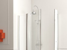 Душова стійка з верхнім душем Kerasan Retro Ø20 см і душовим комплектом хром 7398K0