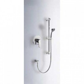 Душевая стойка Tres Eco-tres с однорычажным смесителем и ручным душем хром 17097002